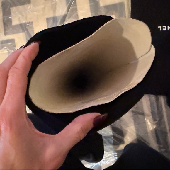 Chloe Black Heeled Boots with Gold Studs - Picture 4 of 7